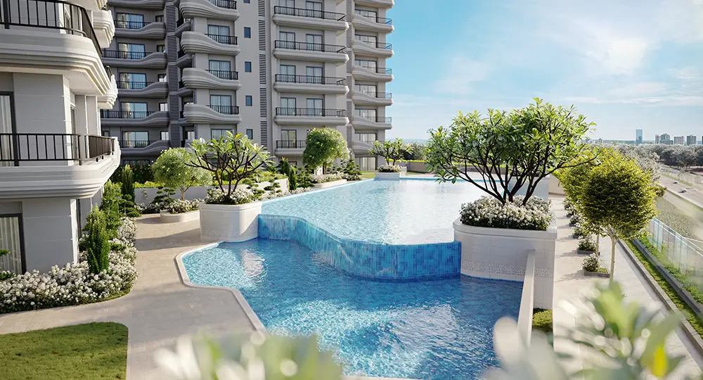 Sobha Altus swimming pool area for residents