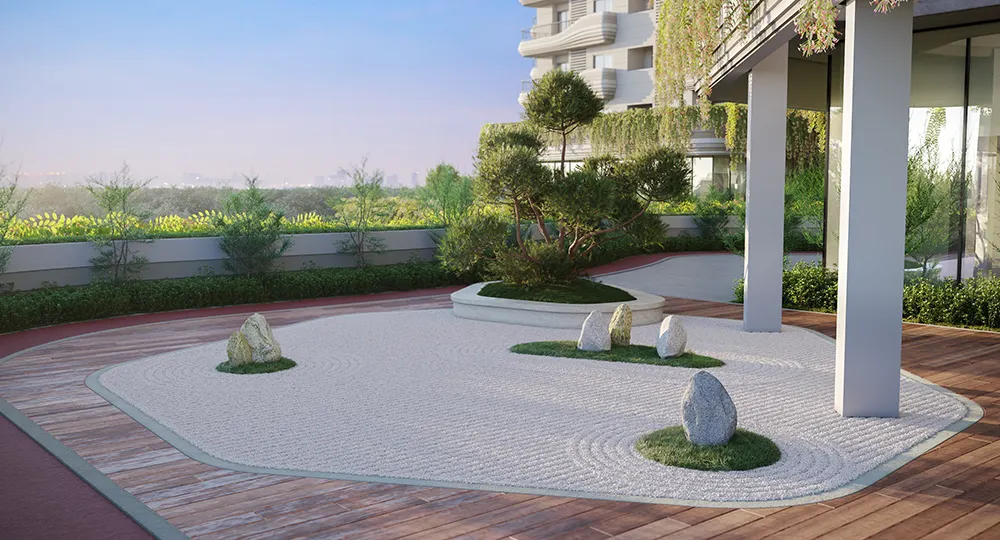 Well-lit lobby area of Sobha Altus tower