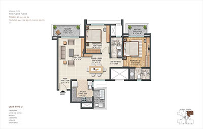  Sobha City Floor Plan