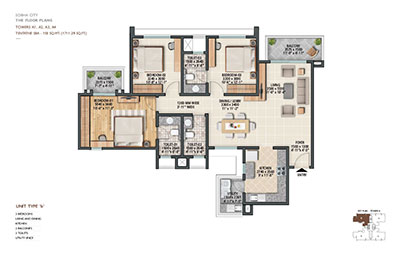  Sobha City Floor Plan