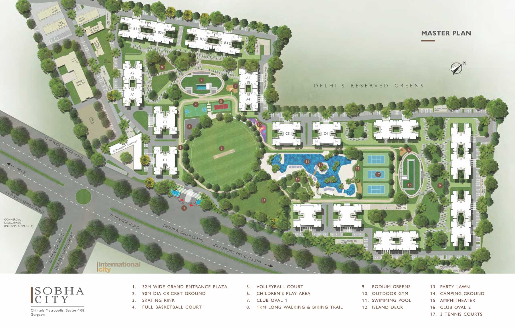 Sobha City Sector 108 Gurgaon Siteplan